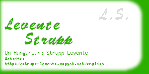 levente strupp business card